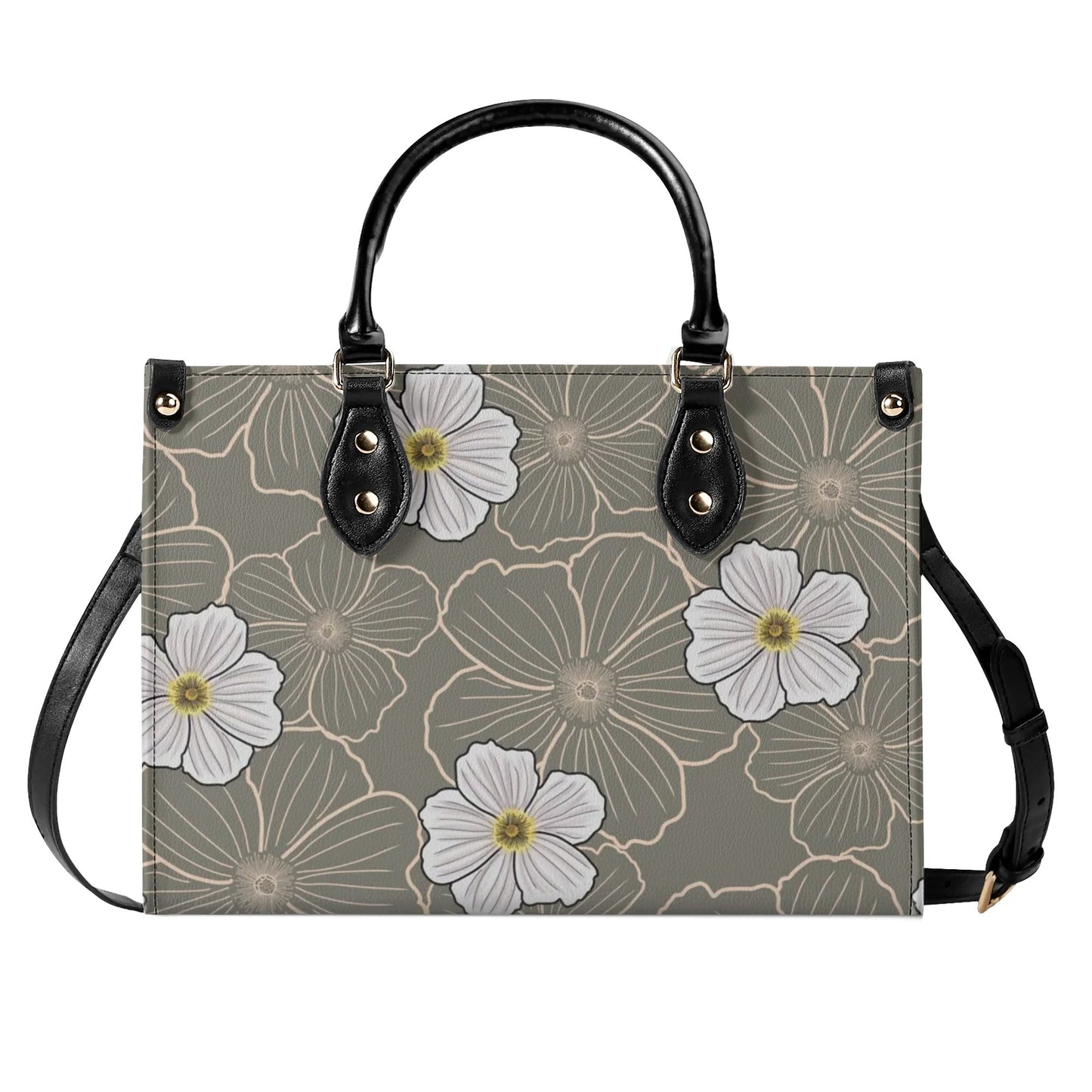 Pua Kala Hawaiian Poppy Faux Leather Tote - The Haunani Tote Bag