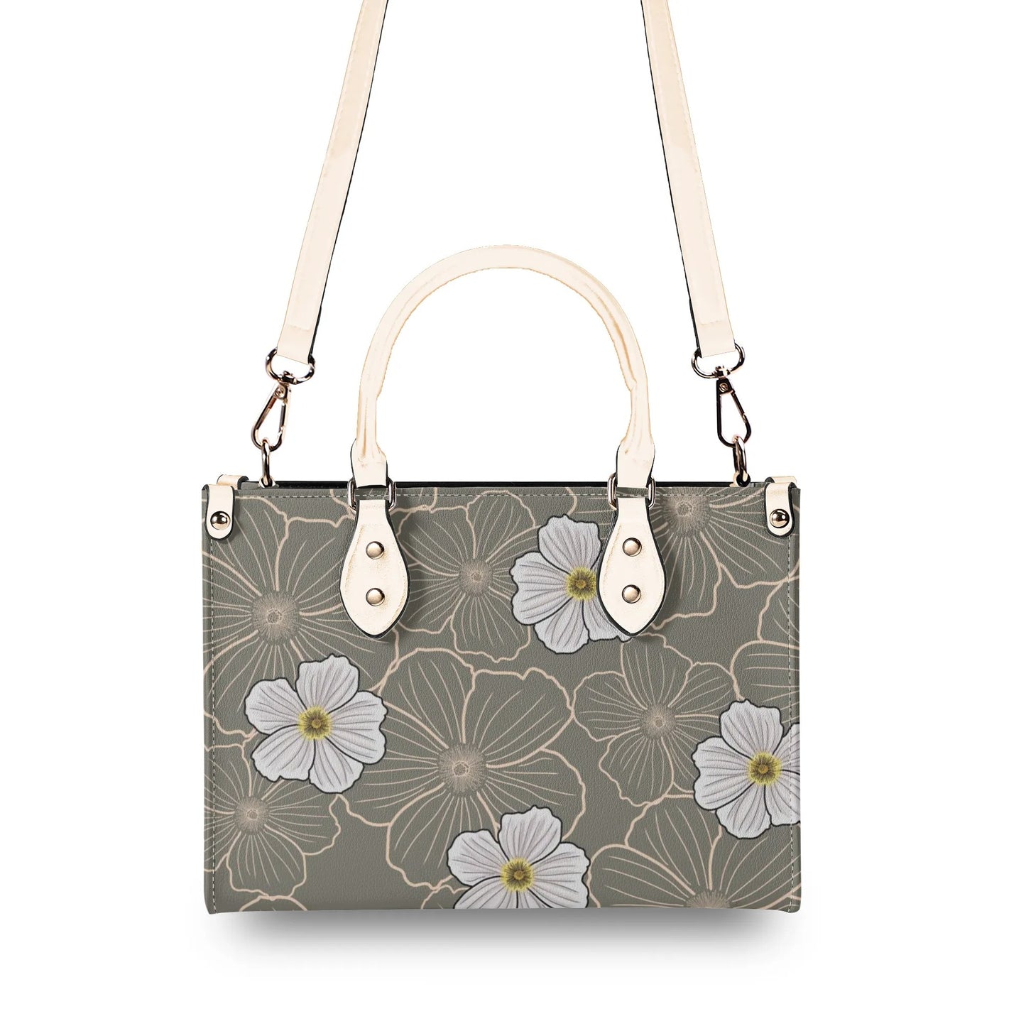 Pua Kala Hawaiian Poppy Faux Leather Tote - The Haunani Tote Bag