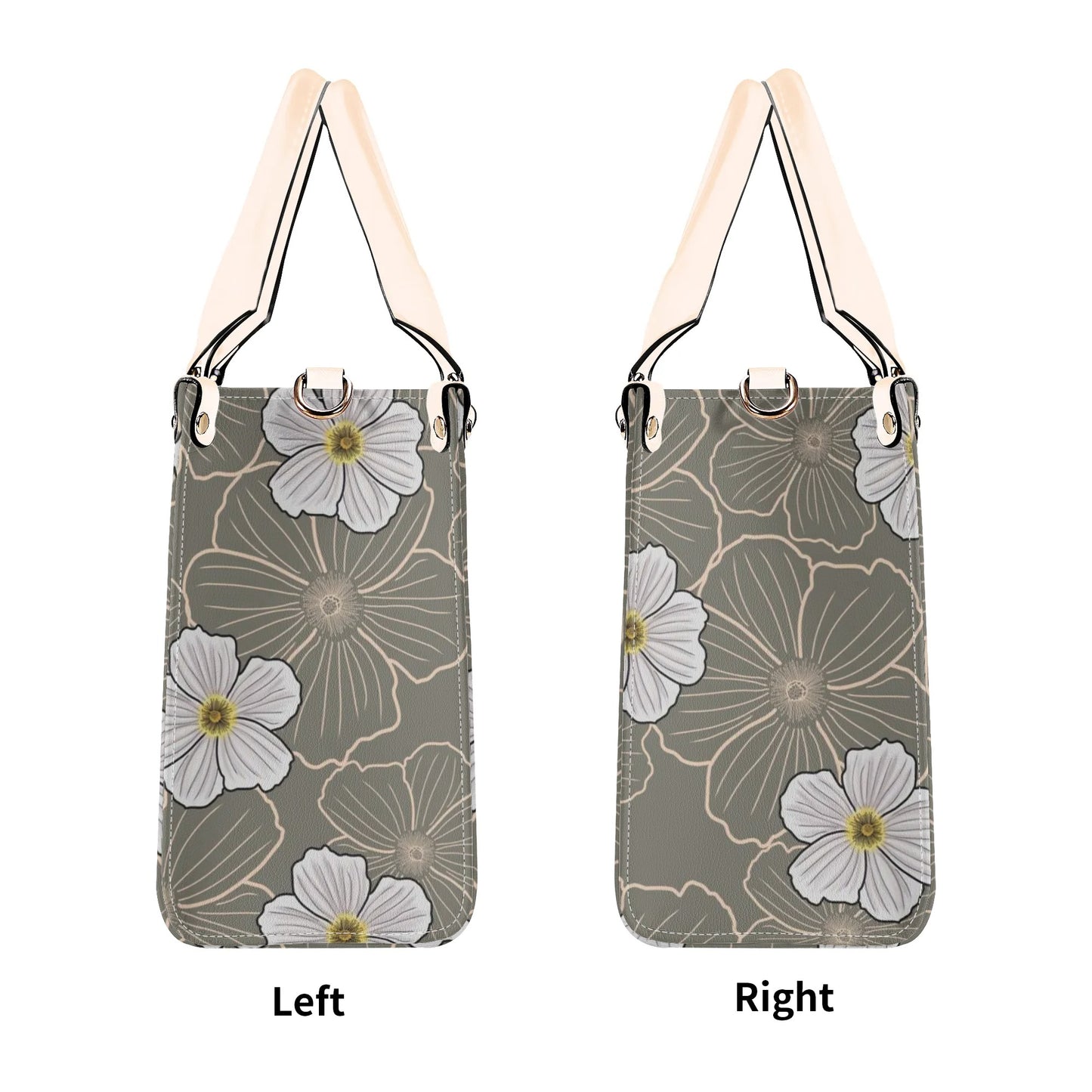 Pua Kala Hawaiian Poppy Faux Leather Tote - The Haunani Tote Bag