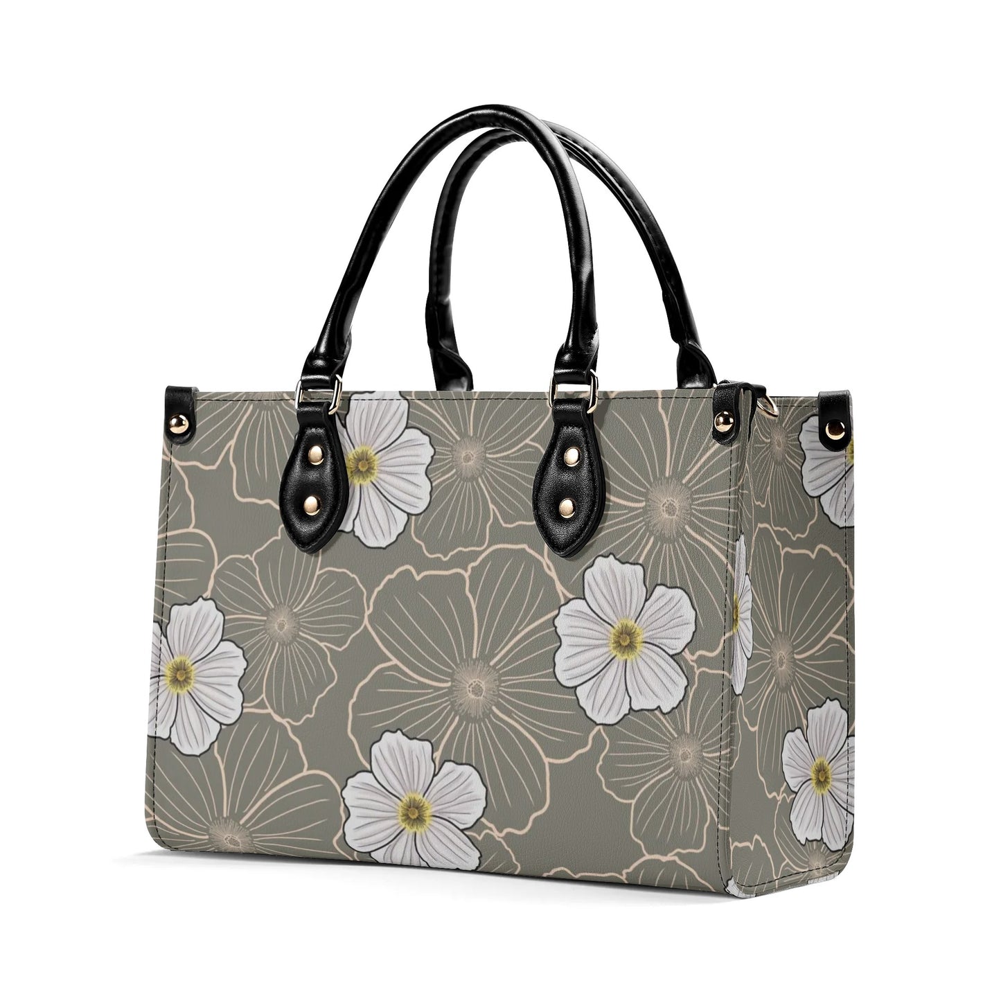 Pua Kala Hawaiian Poppy Faux Leather Tote - The Haunani Tote Bag