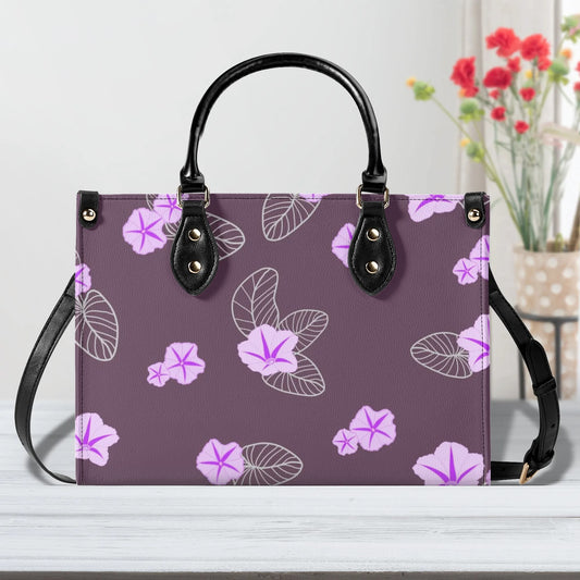 Pōhuehue Faux Leather Tote - The Haunani Tote in Purple Hues