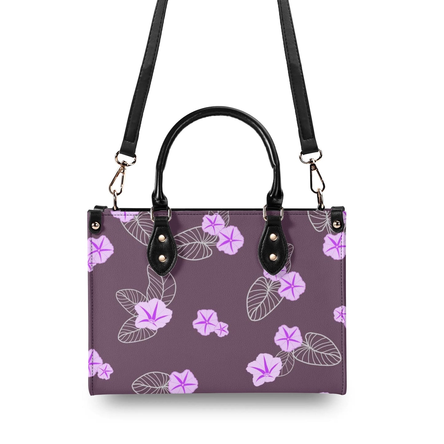 Pōhuehue Faux Leather Tote - The Haunani Tote in Purple Hues