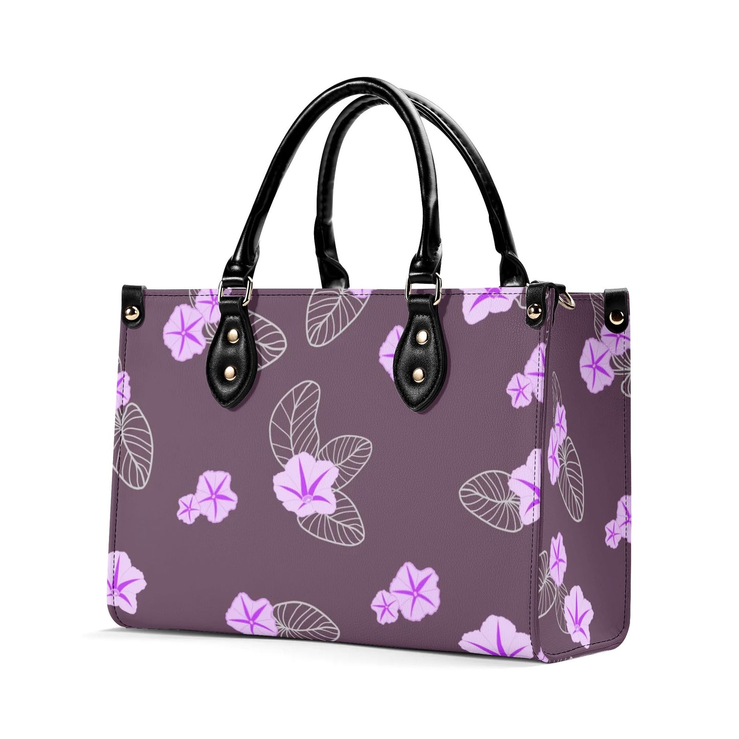 Pōhuehue Faux Leather Tote - The Haunani Tote in Purple Hues