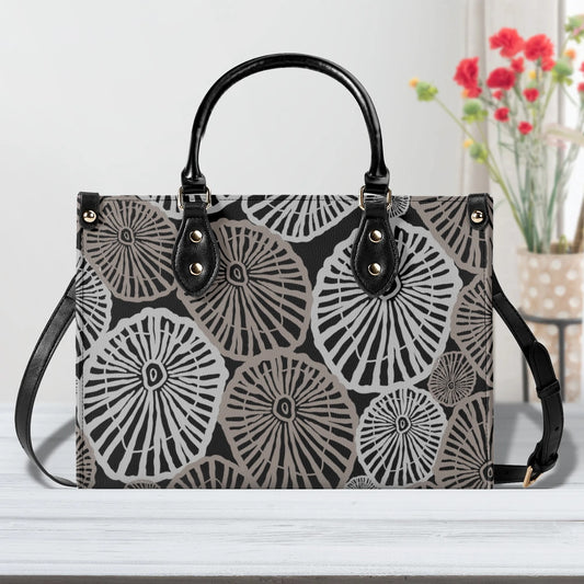 Opihi Faux Leather Tote - The Haunani Tote in Black, Brown and Gray