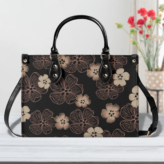 Hau Flower Faux Leather Tote - The Haunani Tote Bag