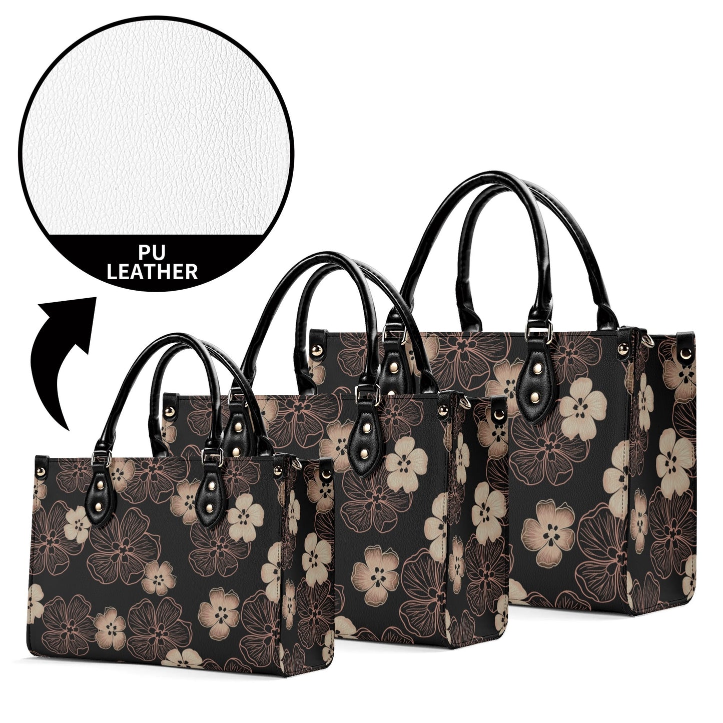 Hau Flower Faux Leather Tote - The Haunani Tote Bag