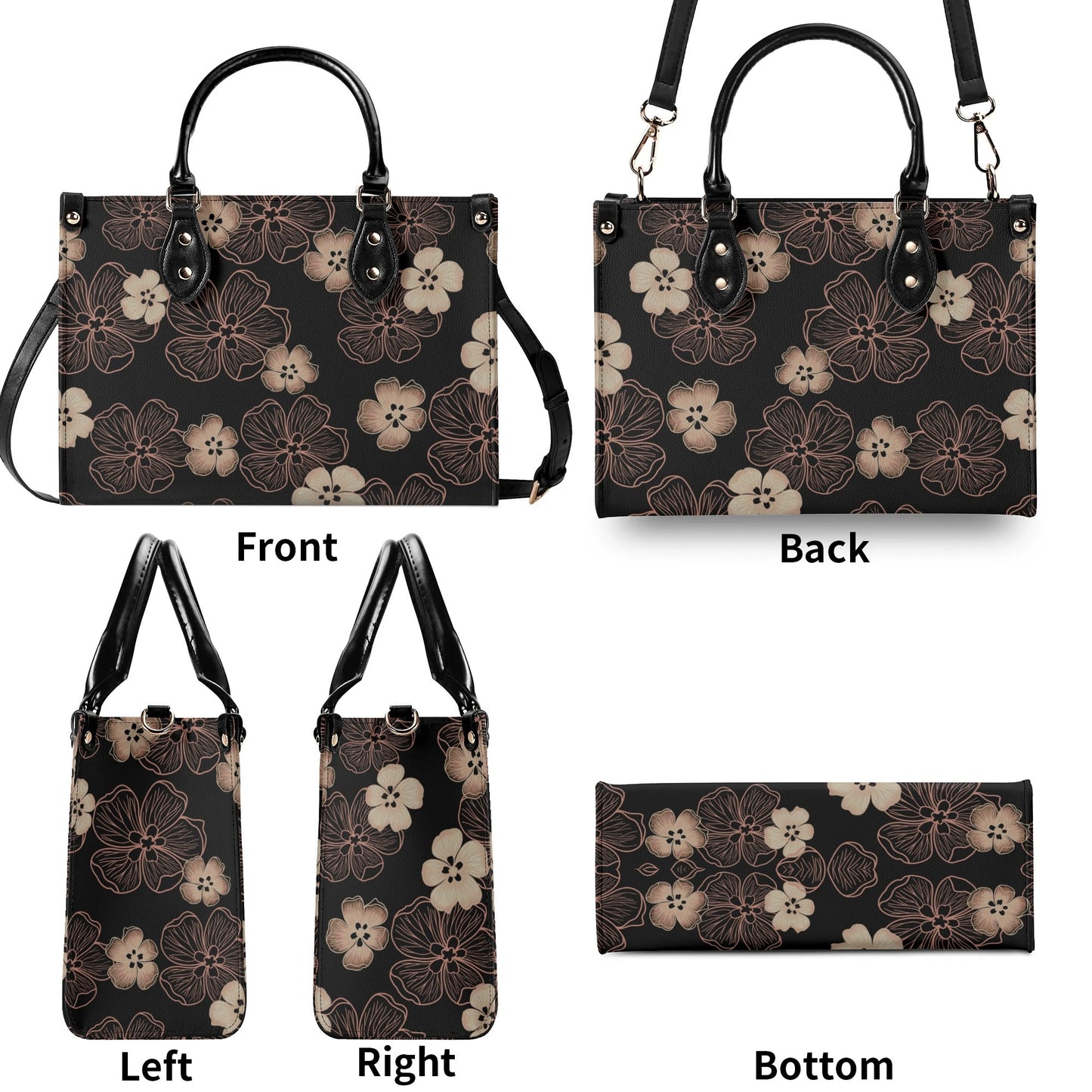 Hau Flower Faux Leather Tote - The Haunani Tote Bag