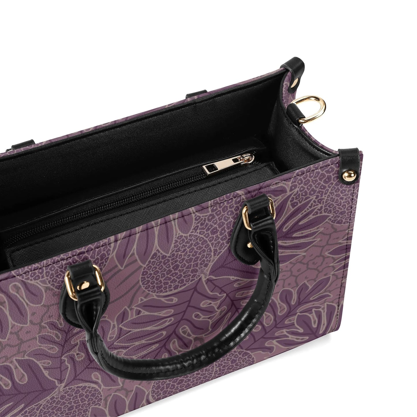 Ulu Faux Leather Tote - The Haunani Tote Bag in Purple