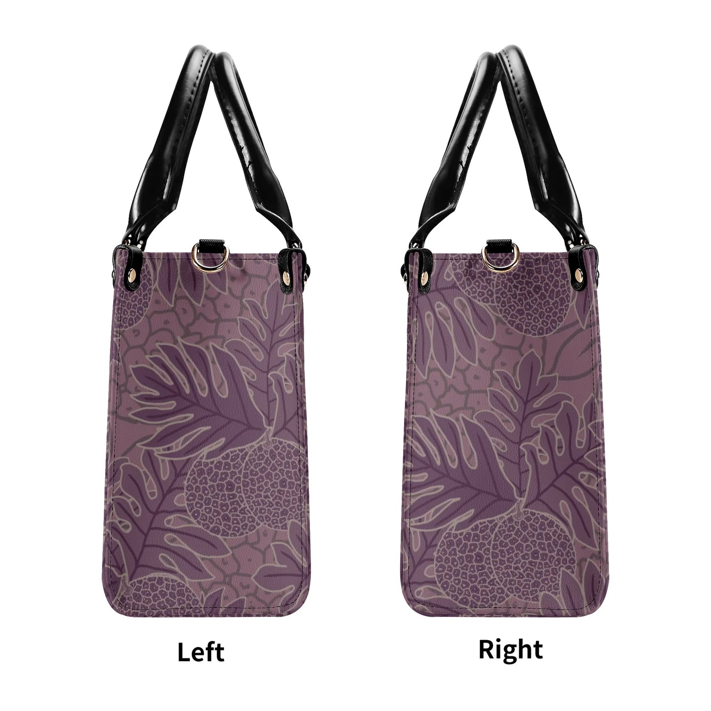 Ulu Faux Leather Tote - The Haunani Tote Bag in Purple