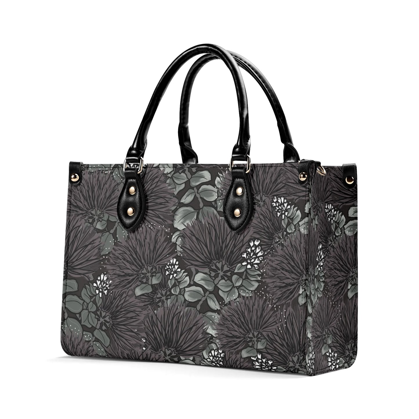 ʻŌhiʻa Lehua Faux Leather Tote - The Haunani Tote Bag