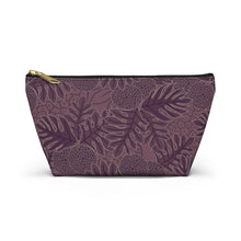 Load image into Gallery viewer, Ulu Breadfruit Hawaiian Print Purple - Accessory Pouch w T-bottom