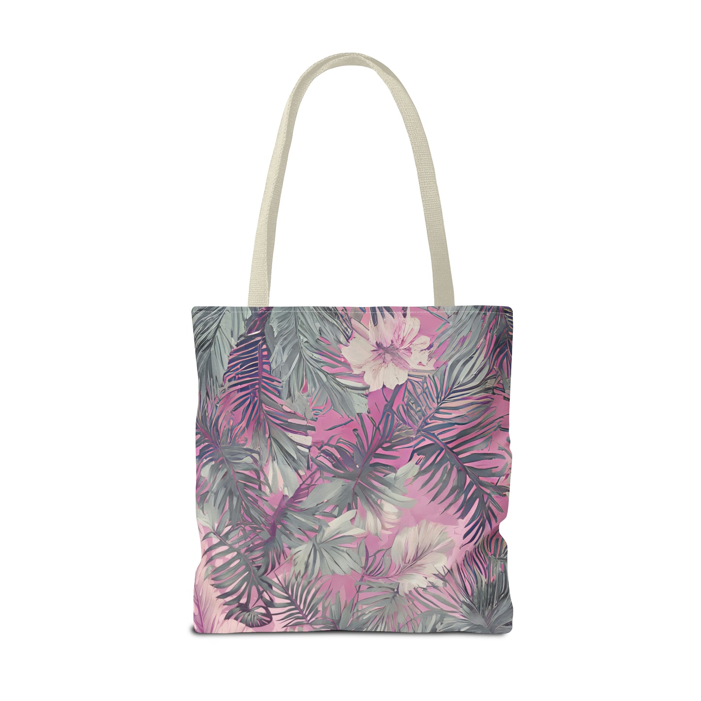 Hawaiian Tropical Print Soft Pink Tote Bag