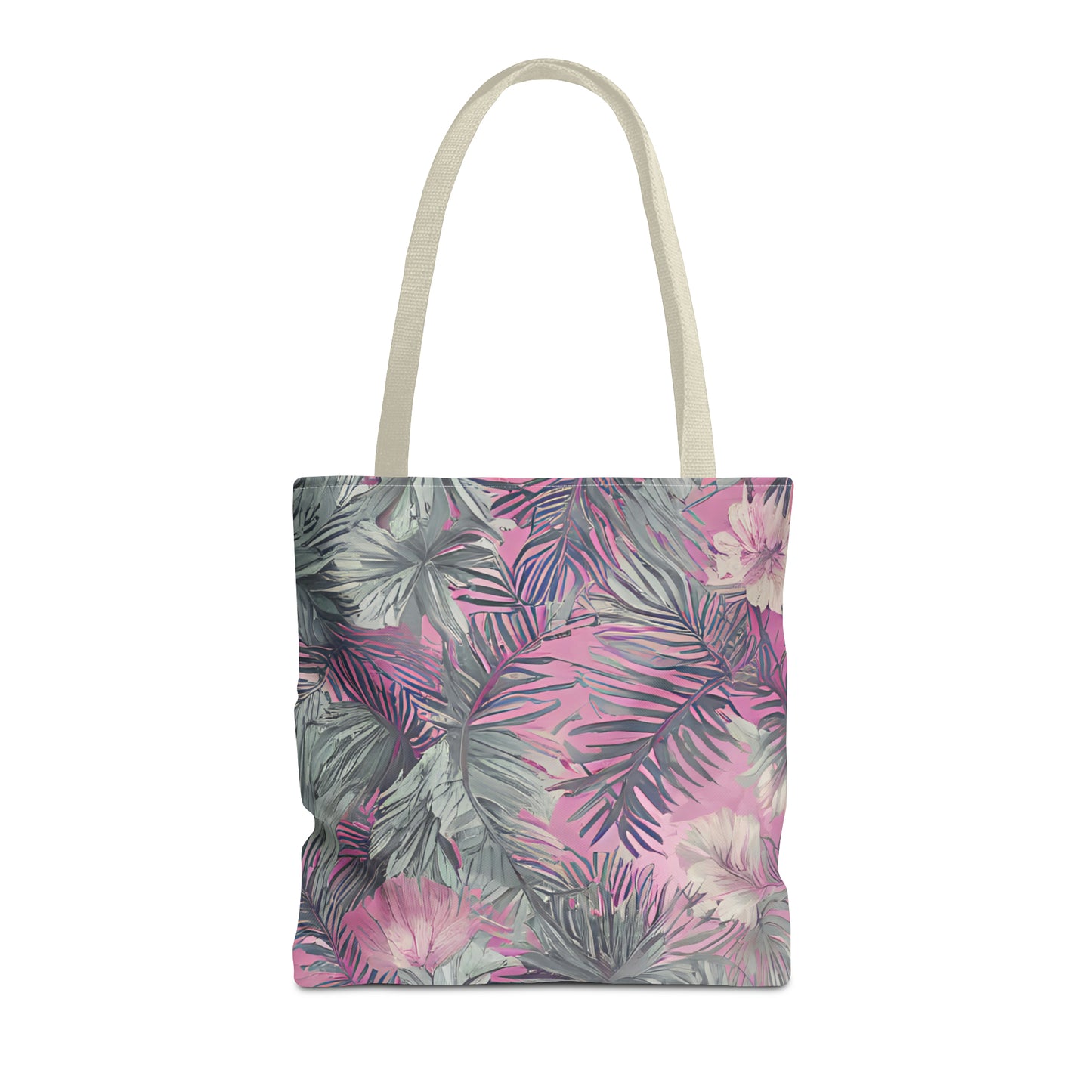 Hawaiian Tropical Print Soft Pink Tote Bag