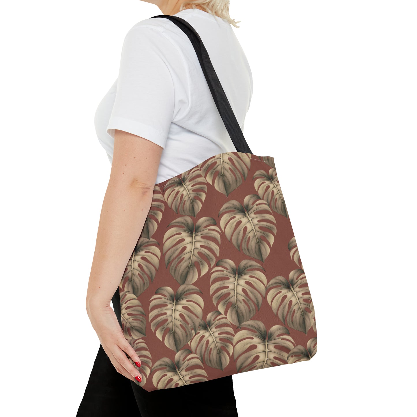 Monstera Mauve Tote Bag