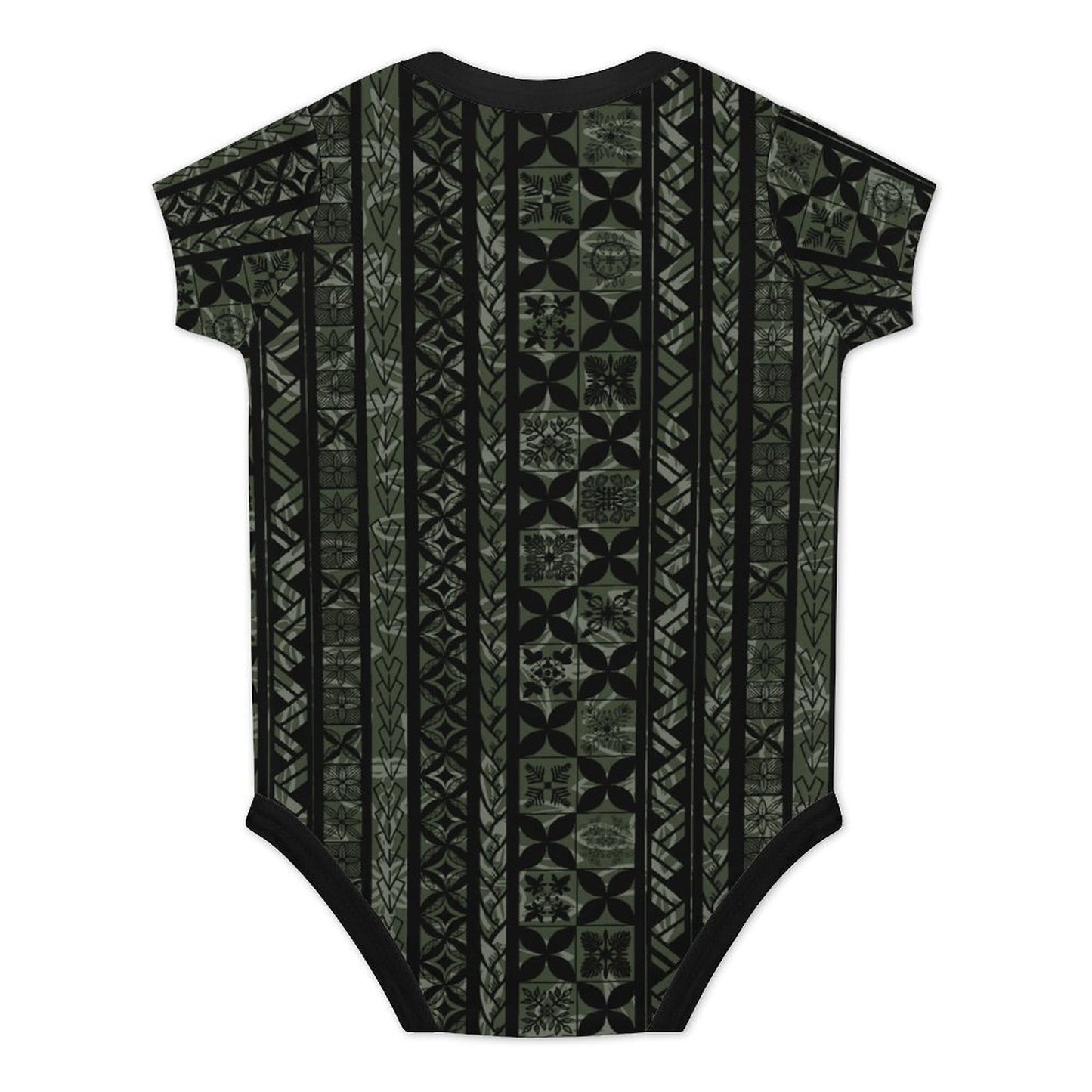 Kapa Kakau Hawaiian Print Baby Onesie - Green