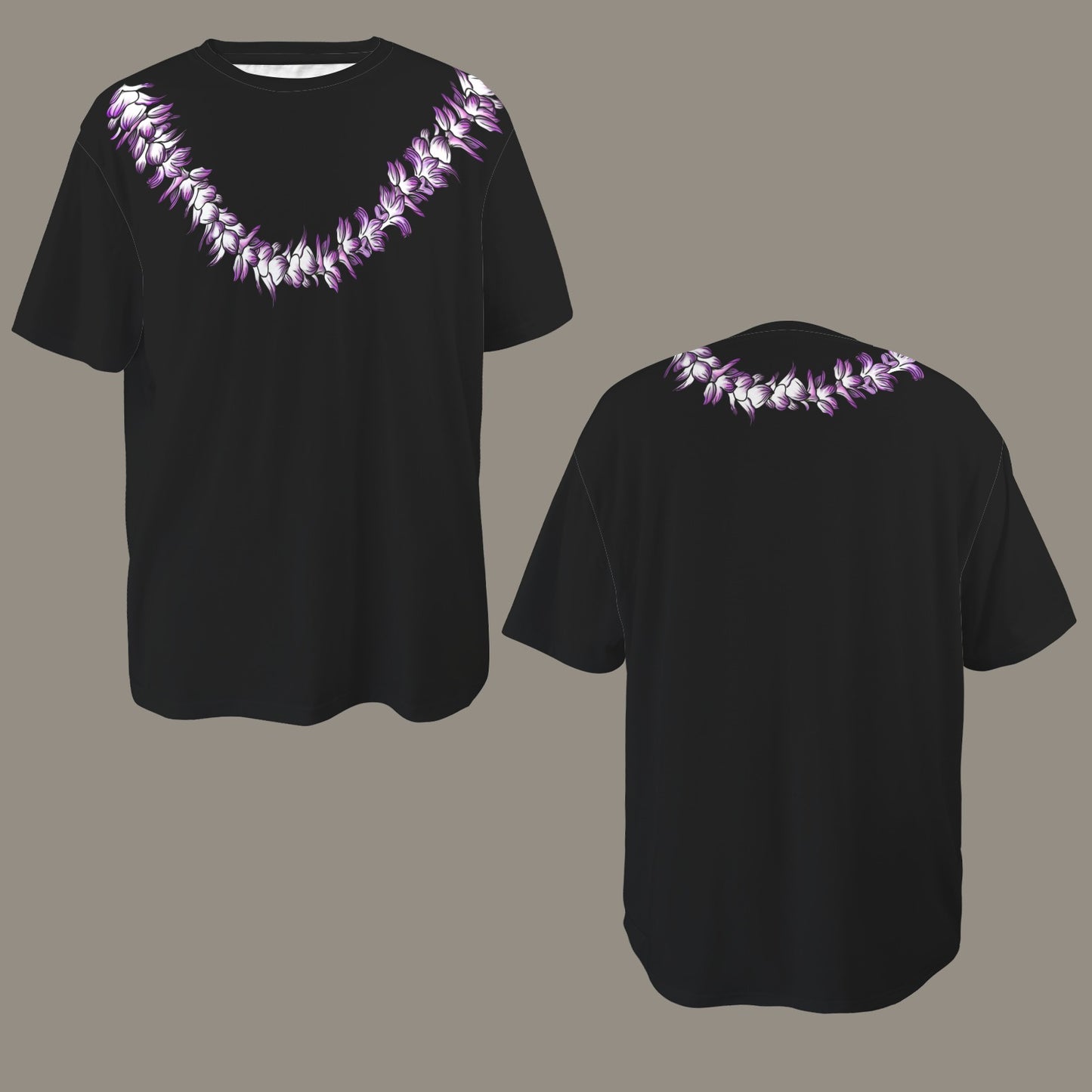 Oversized Hawaiian Lei Graphic T-Shirt  | Orchid Lei