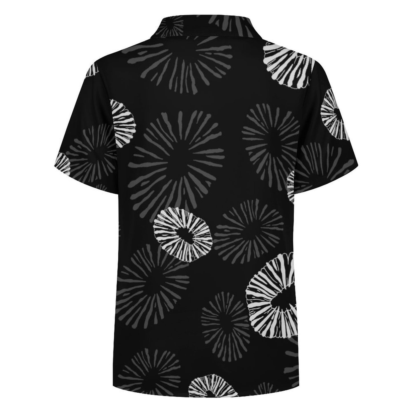 'Opihi Hawaiian Print - Keiki Aloha Shirt, Black and Gray