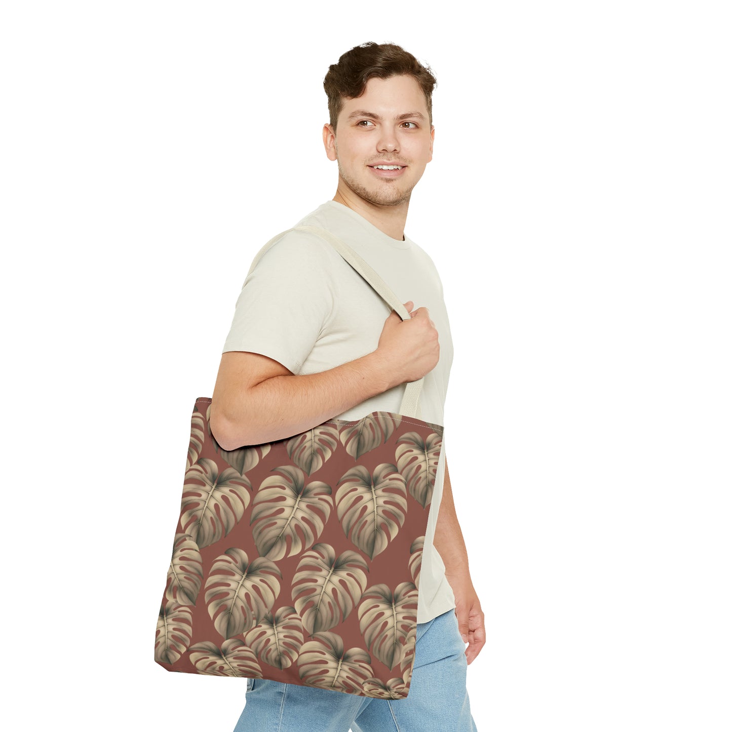 Monstera Mauve Tote Bag