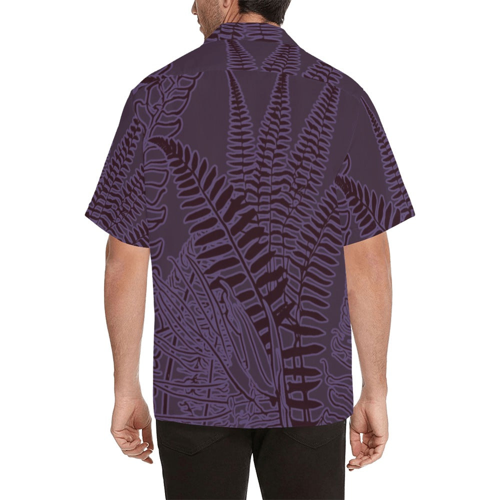 Hawaiian Fern Queen's Purple - Menʻs Aloha Shirt, Hawaiian Shirt