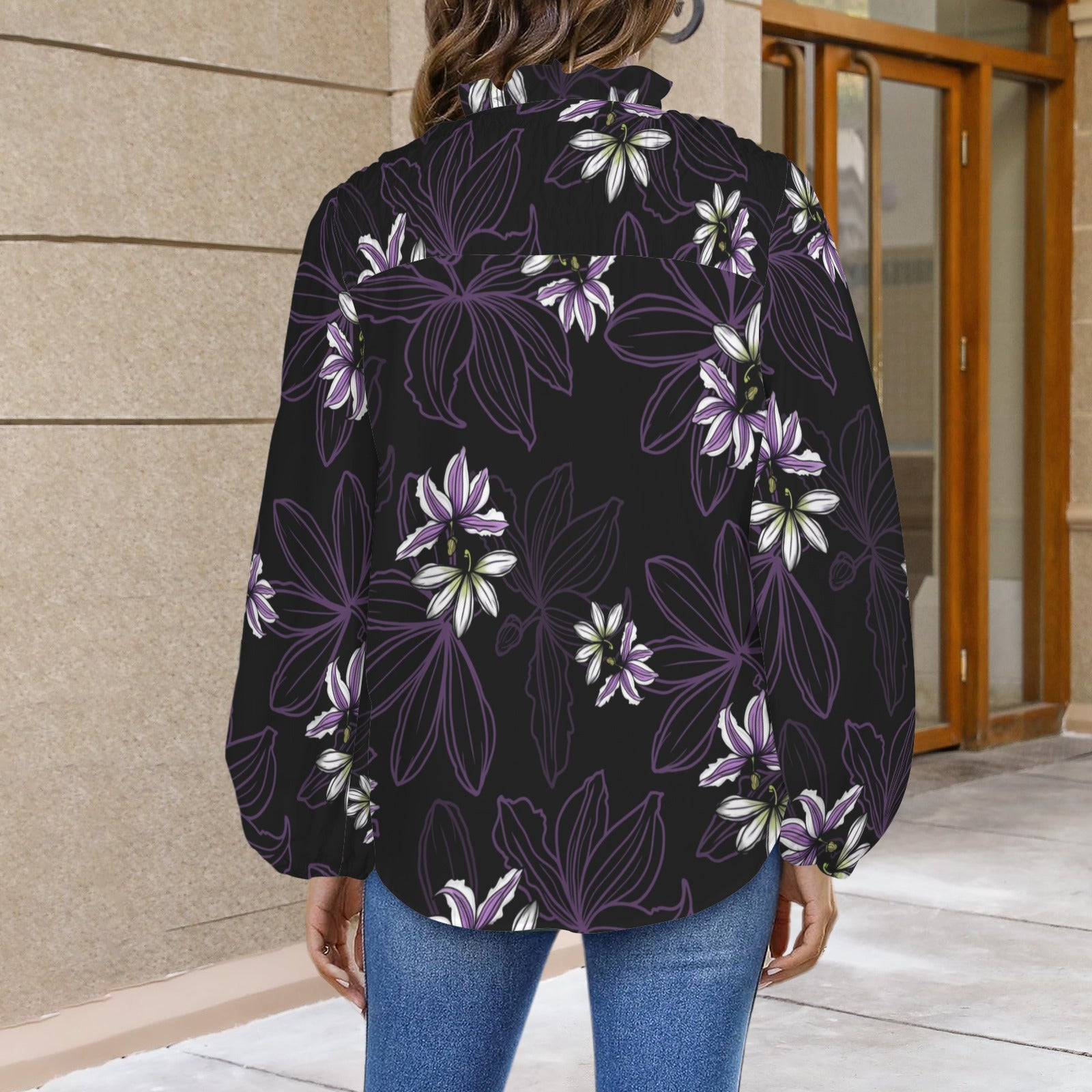 Mālie Blouse in Naupaka - Purple