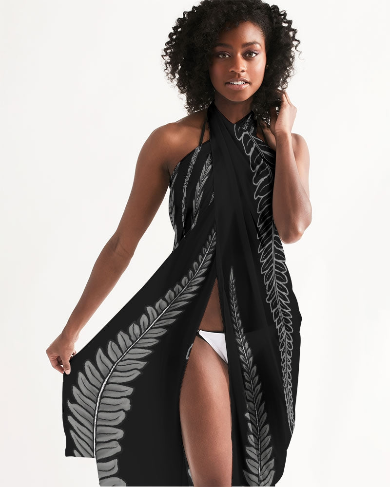 Hapuu Fern Black White Pareo Sarong