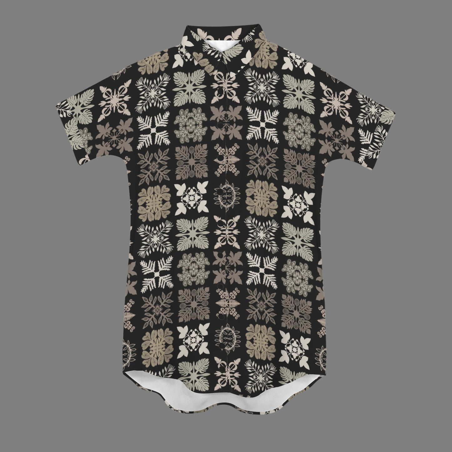 Kapa Kuiki Quilt Nani 2.0 Shirt Dress - Black and Browns