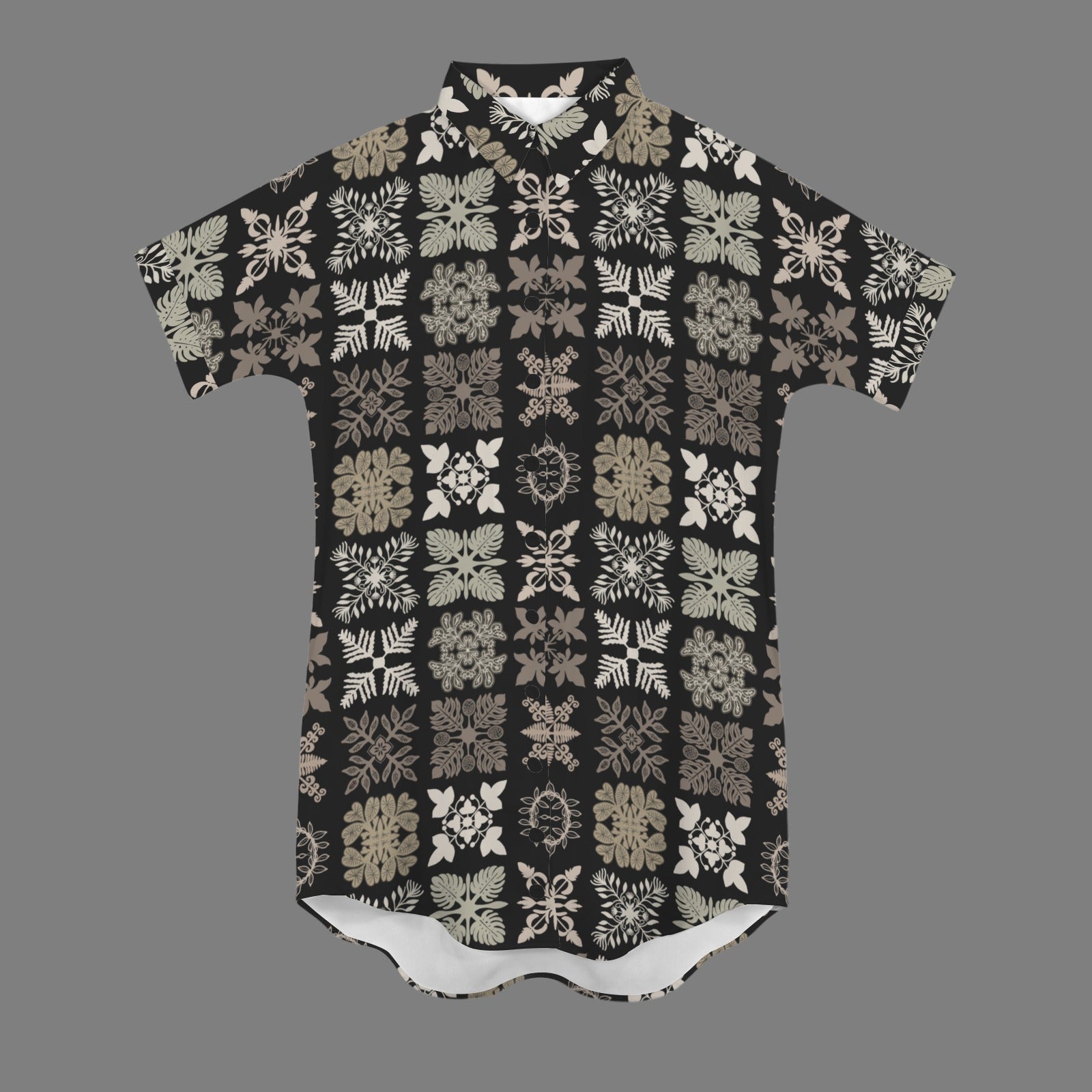 Kapa Kuiki Quilt Nani 2.0 Shirt Dress - Black and Browns