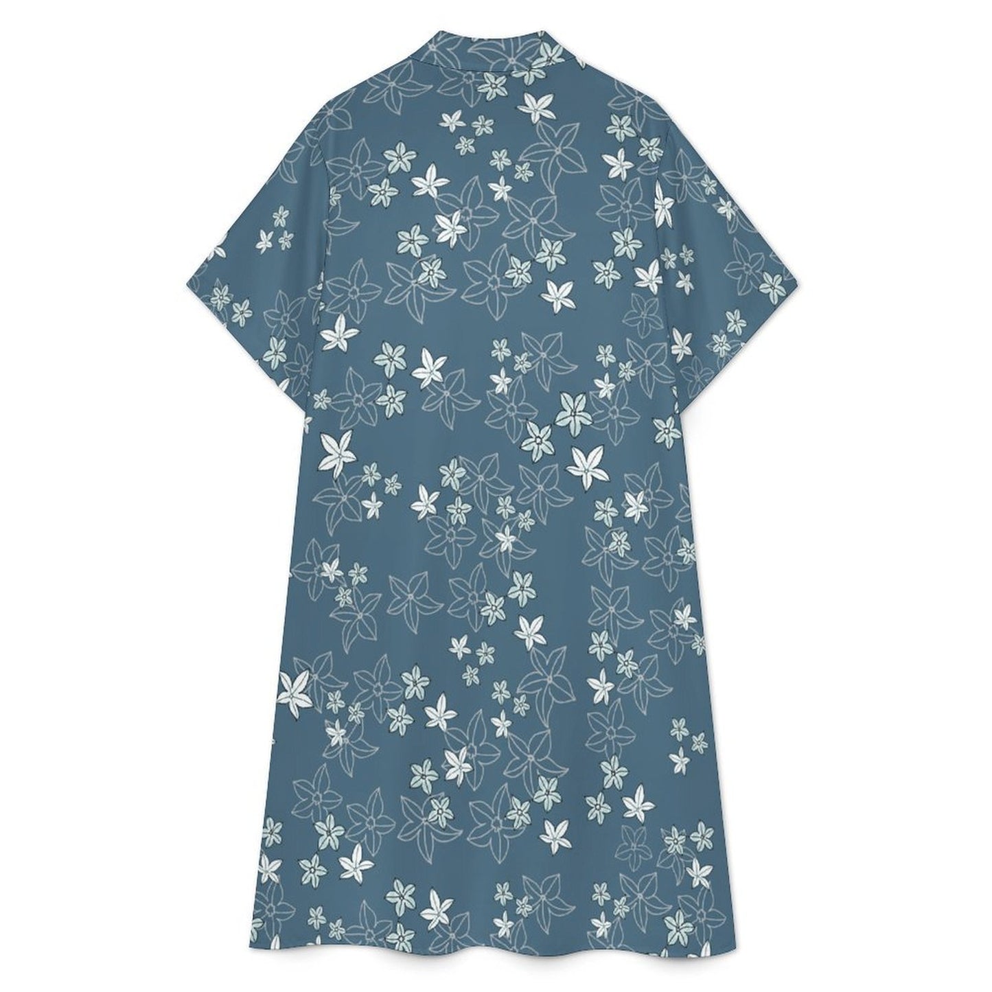 Pua ʻAla Keao Shirt Dress - Blue