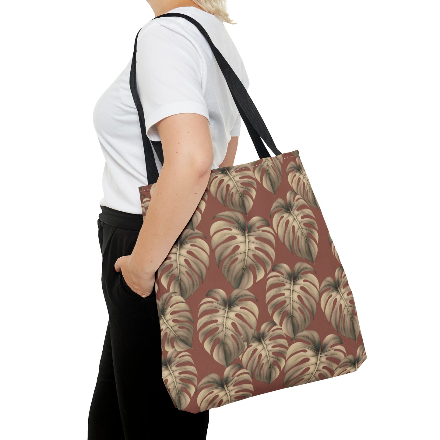 Monstera Mauve Tote Bag