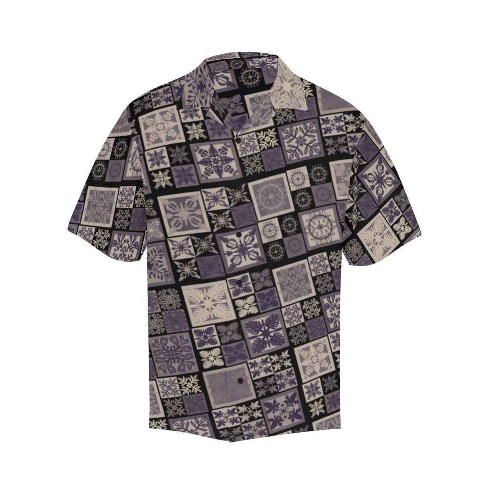 Kapa Kuiki Menʻs Aloha Shirt - Lavender/Purple