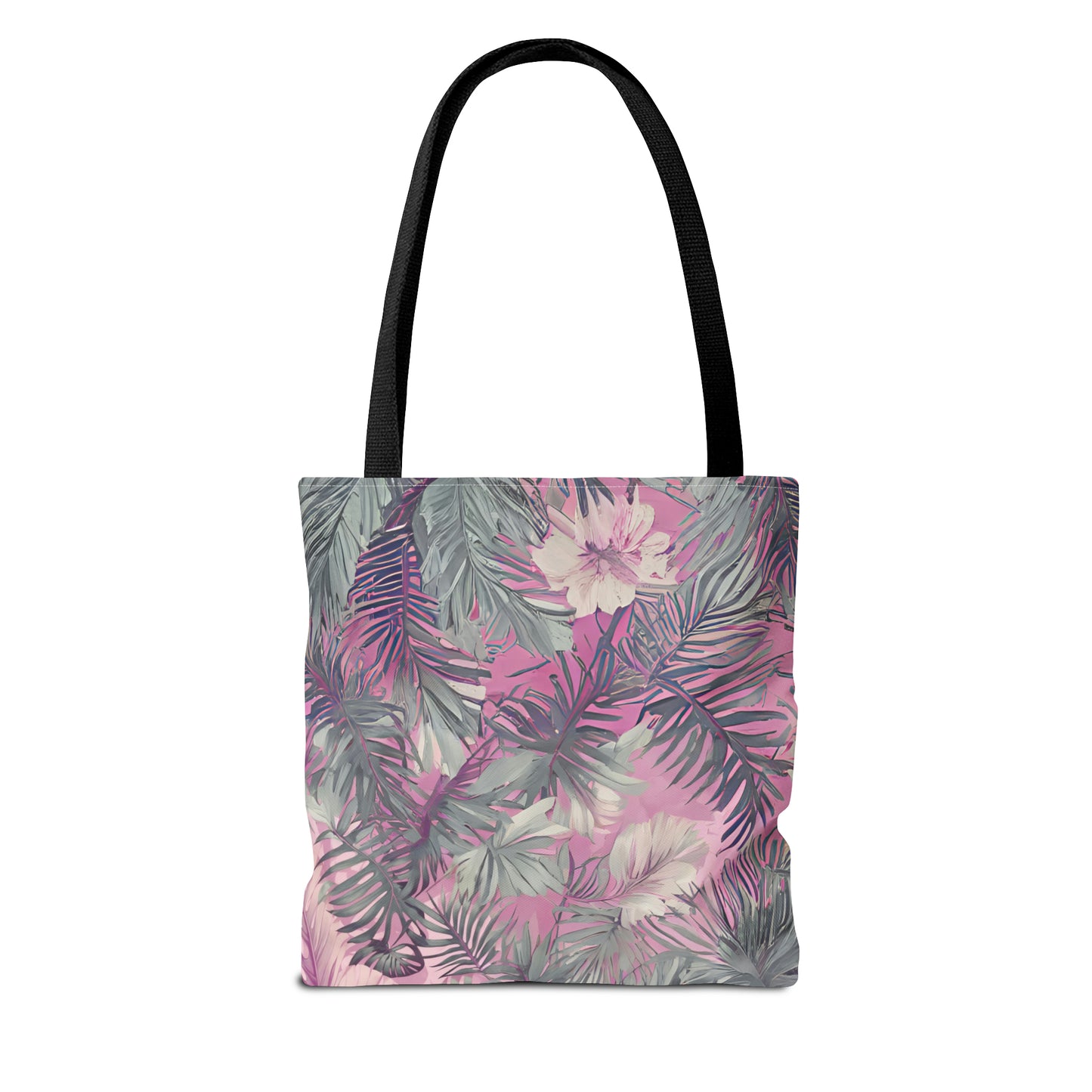 Hawaiian Tropical Print Soft Pink Tote Bag