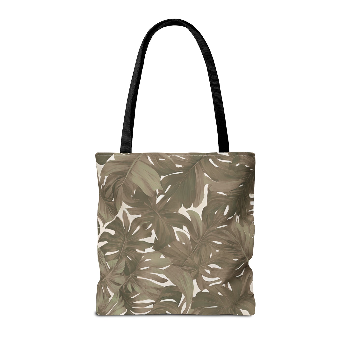 Monstera Tropical Hawaiian Print Neutral Tote Bag