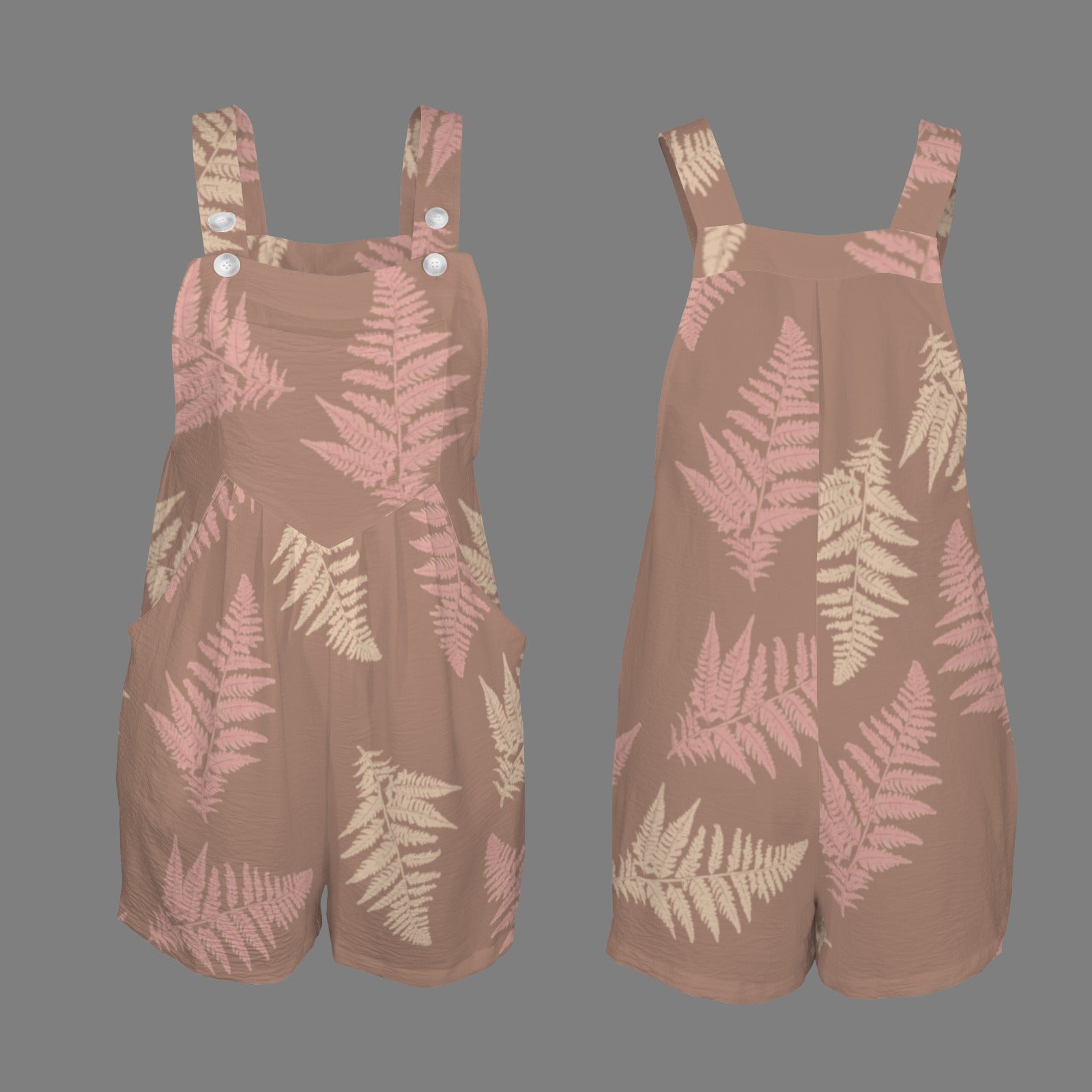 Ku'ulei Romper - Hawaiian Fern Mocha and Mauve