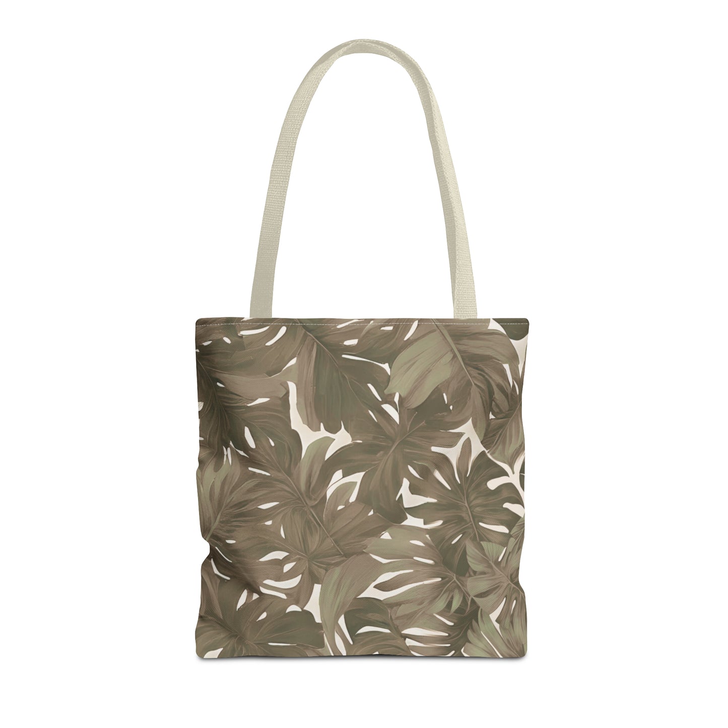 Monstera Tropical Hawaiian Print Neutral Tote Bag