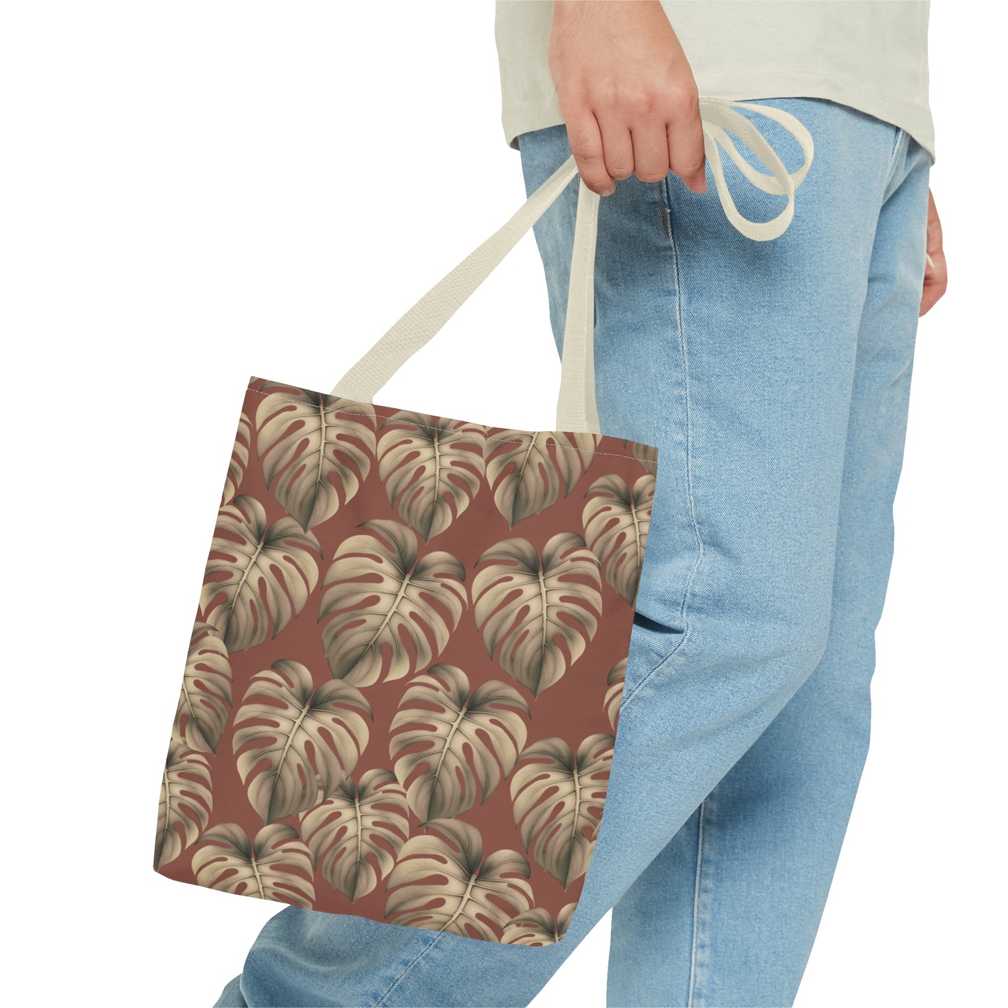 Monstera Mauve Tote Bag