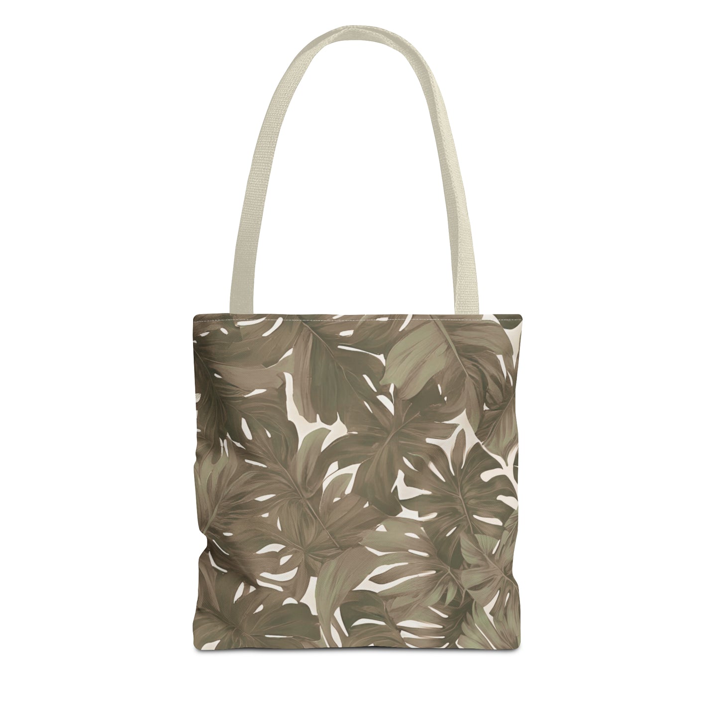 Monstera Tropical Hawaiian Print Neutral Tote Bag