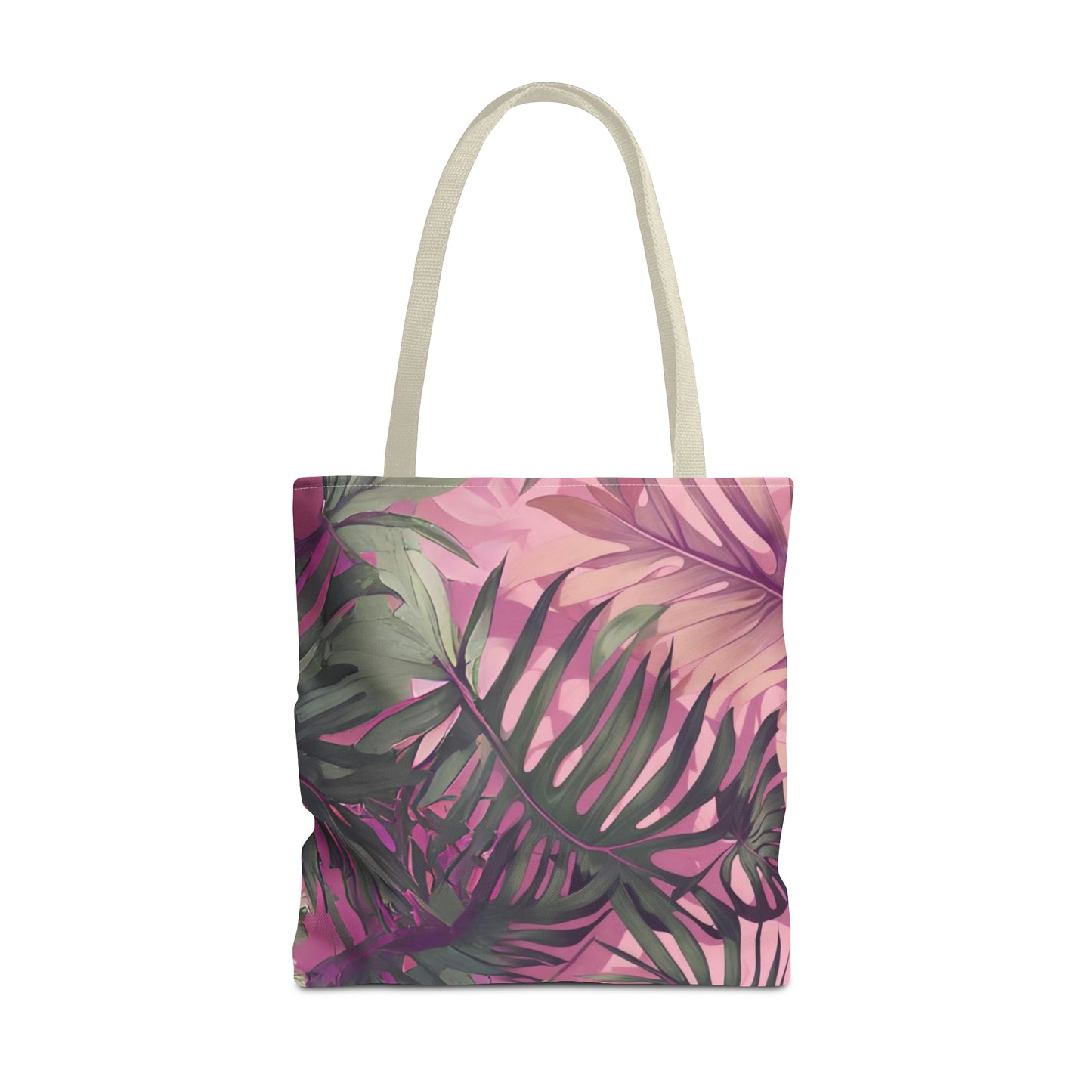 Hawaiian Tropical Print Pink Tones Tote Bag