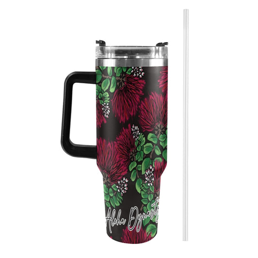 'Ohi'a Lehua 40oz Tumbler - Black Handles