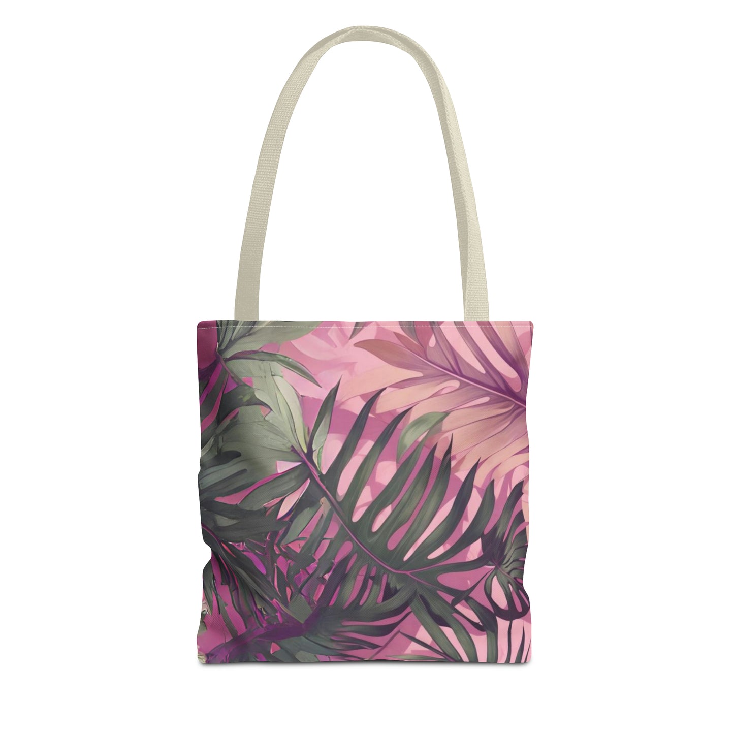 Hawaiian Tropical Print Pink Tones Tote Bag