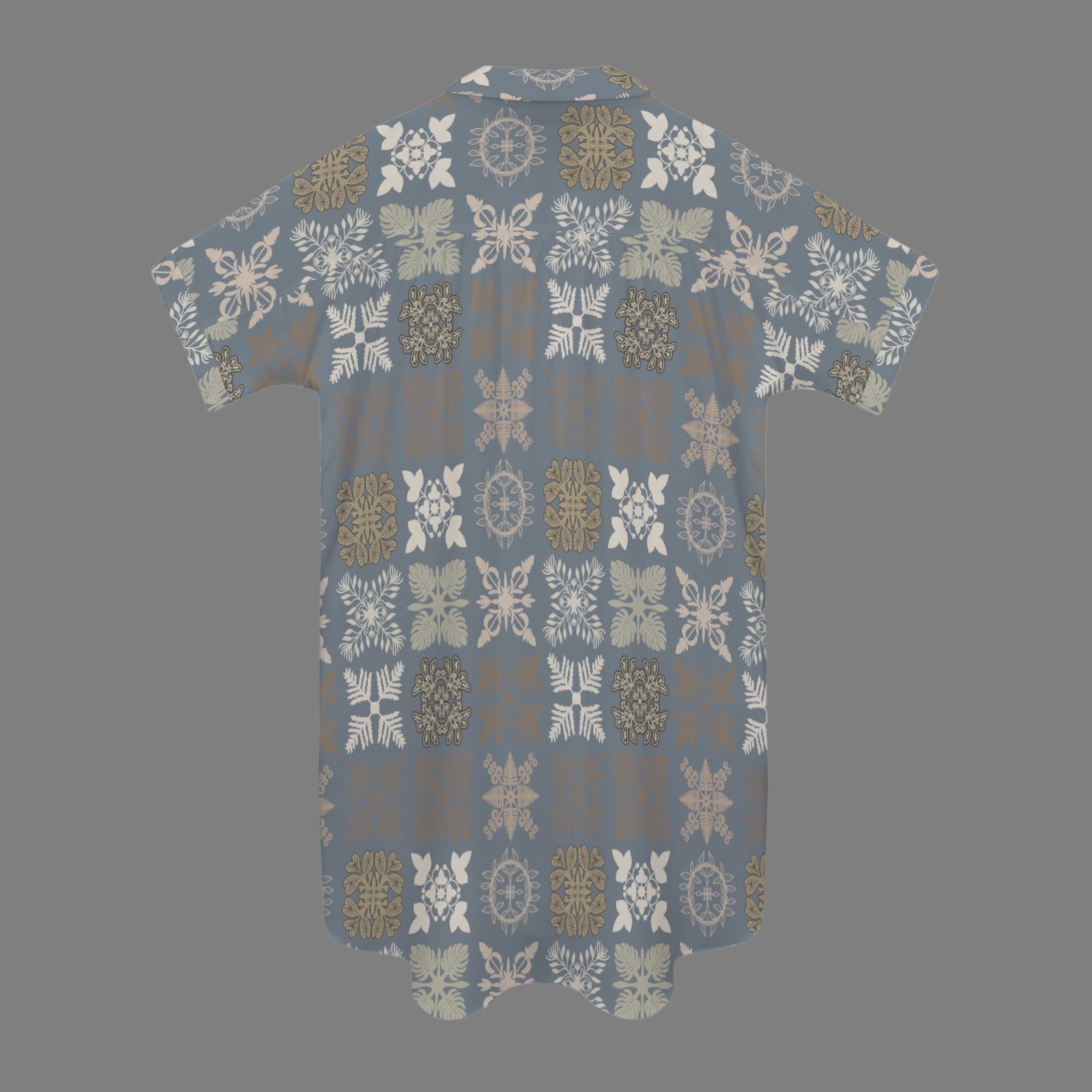 Kapa Kuiki Quilt Nani 2.0 Shirt Dress - Blue & Gray