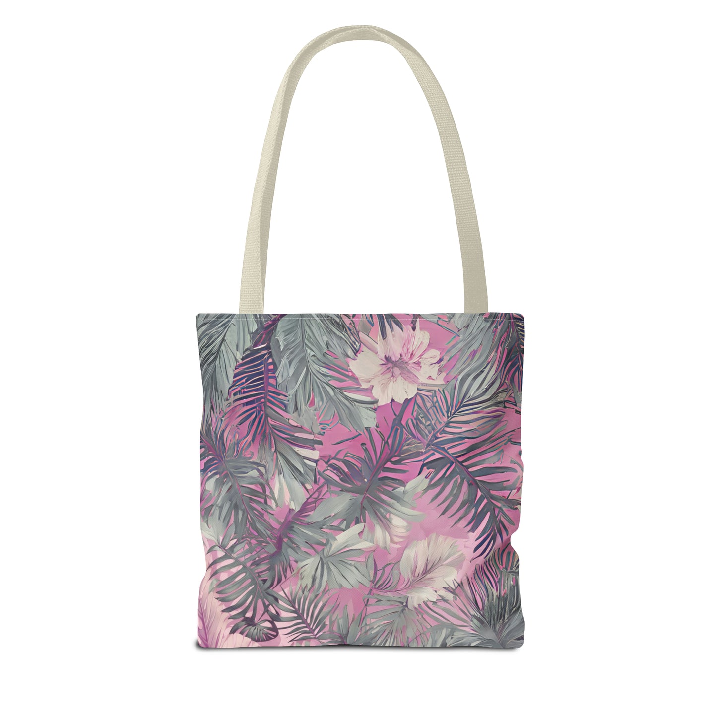 Hawaiian Tropical Print Soft Pink Tote Bag