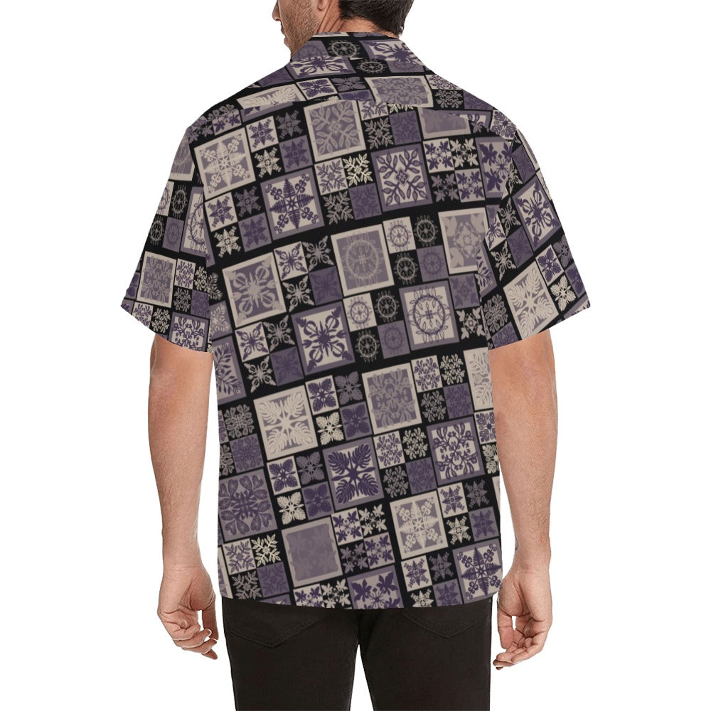 Kapa Kuiki Menʻs Aloha Shirt - Lavender/Purple
