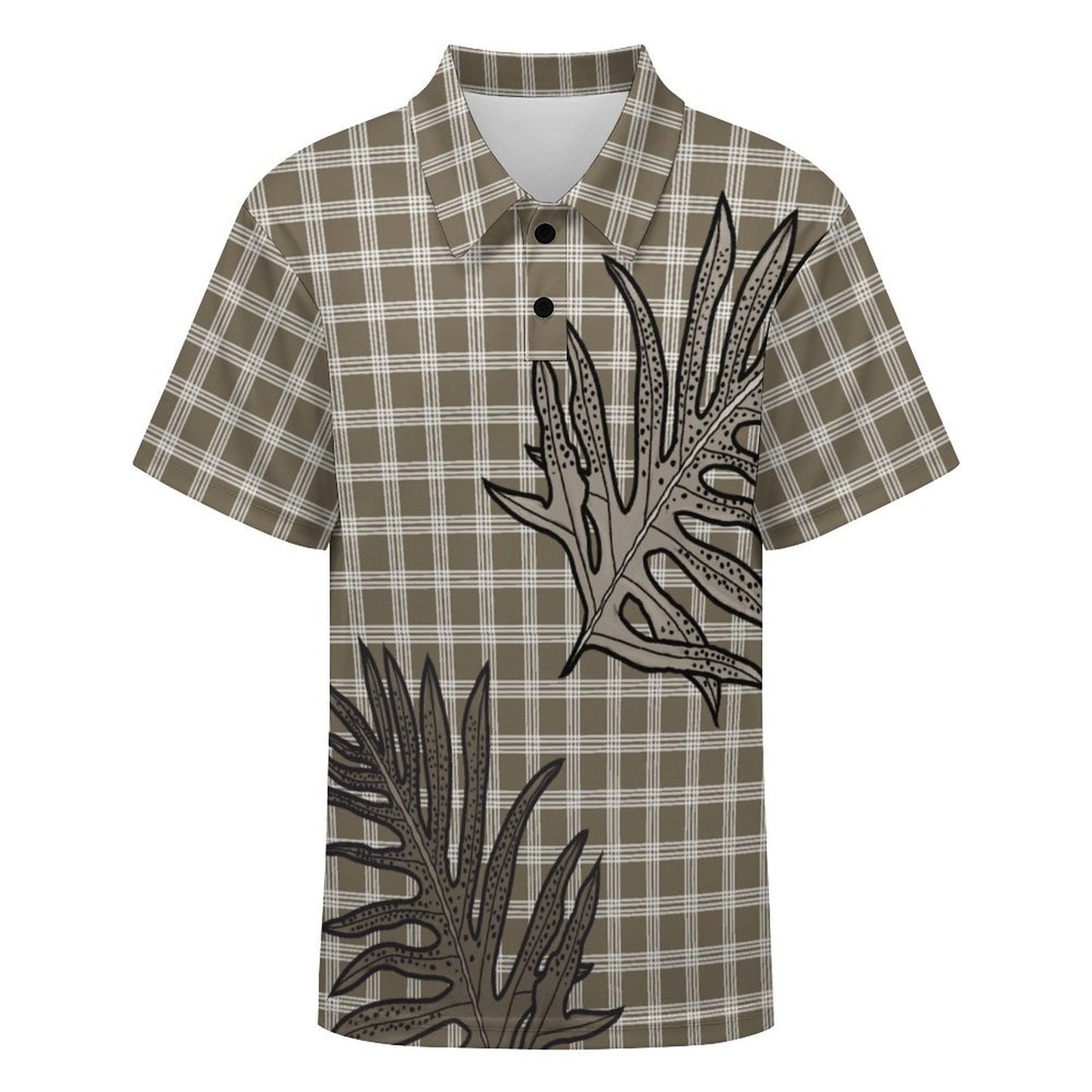 Palaka and Laua'e Keiki Polo Shirt - Taupe