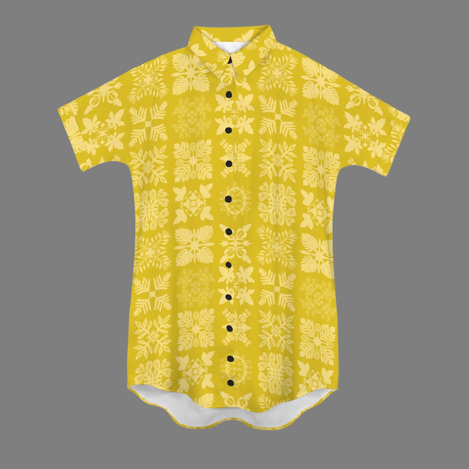 Kapa Kuiki Quilt Nani 2.0 Shirt Dress - Yellow