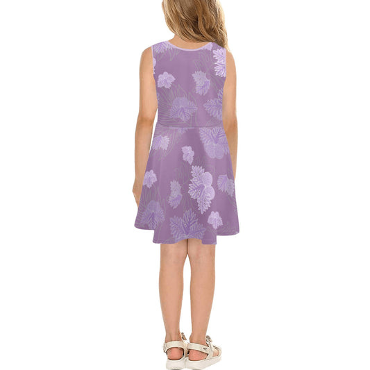 Ulu Breadfruit Girl's Sleeveless Dress, Lavender
