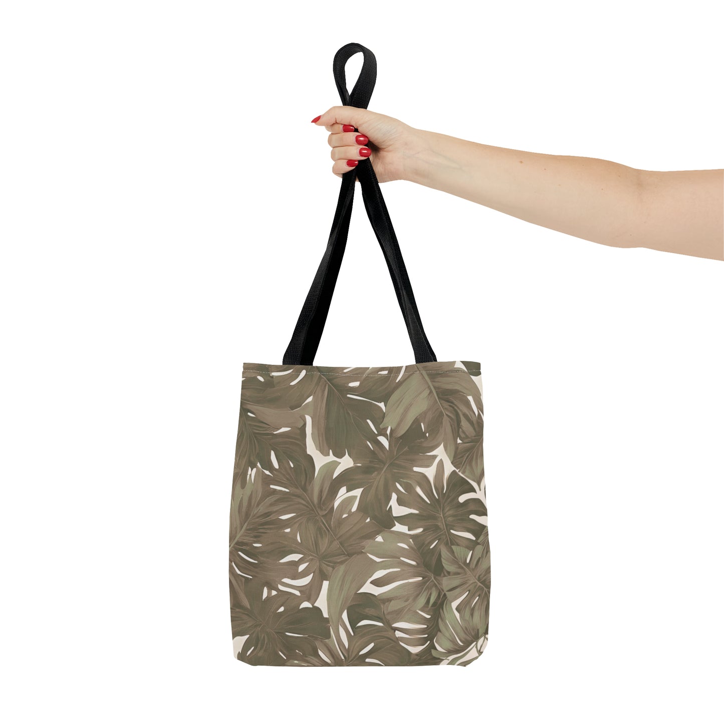 Monstera Tropical Hawaiian Print Neutral Tote Bag