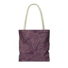 Load image into Gallery viewer, Ulu Breadfruit Hawaiian Print Purple Tote Bag