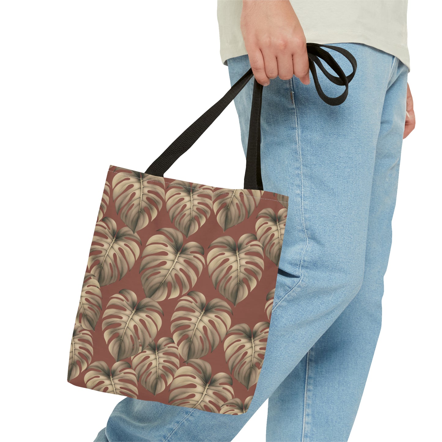 Monstera Mauve Tote Bag