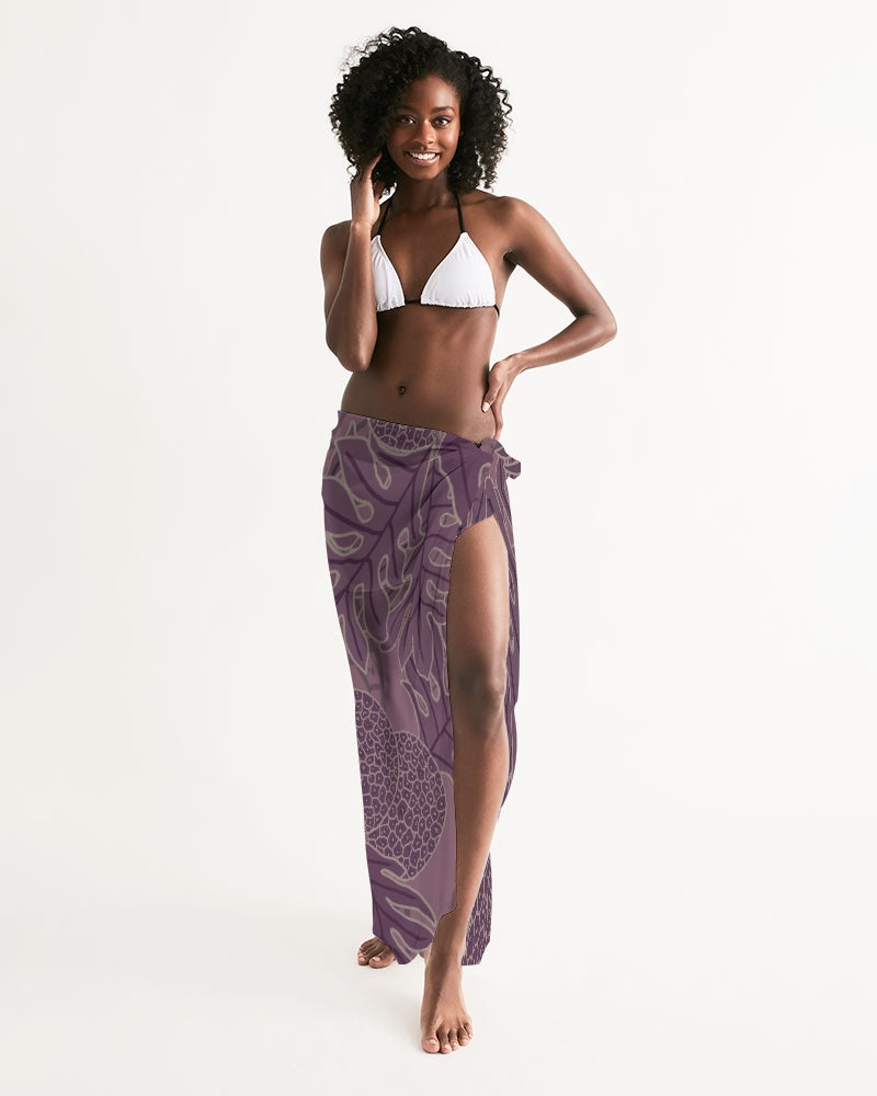 Ulu Breadfruit Pareo  Sarong Purple