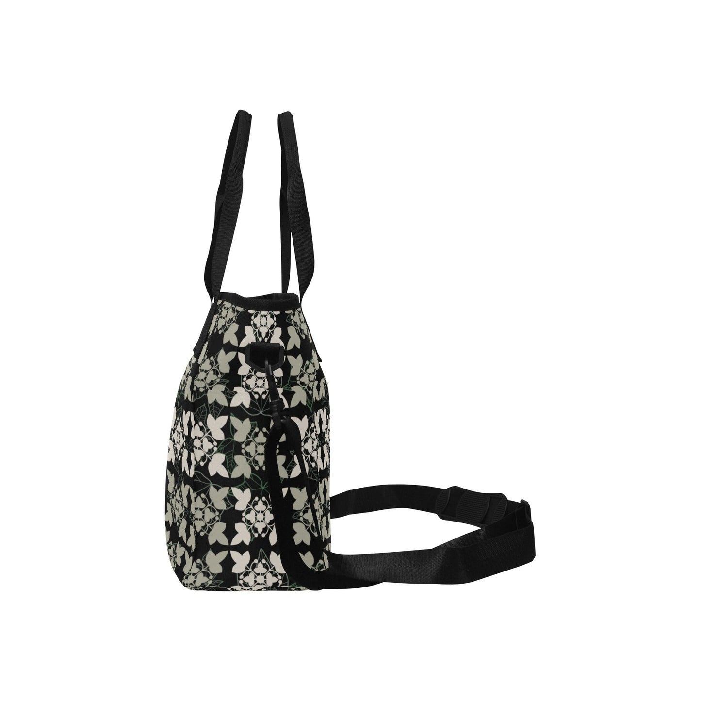 Kukui Kapa Kuiki Hawaiian Print Tote Bag Crossbody with Shoulder Strap